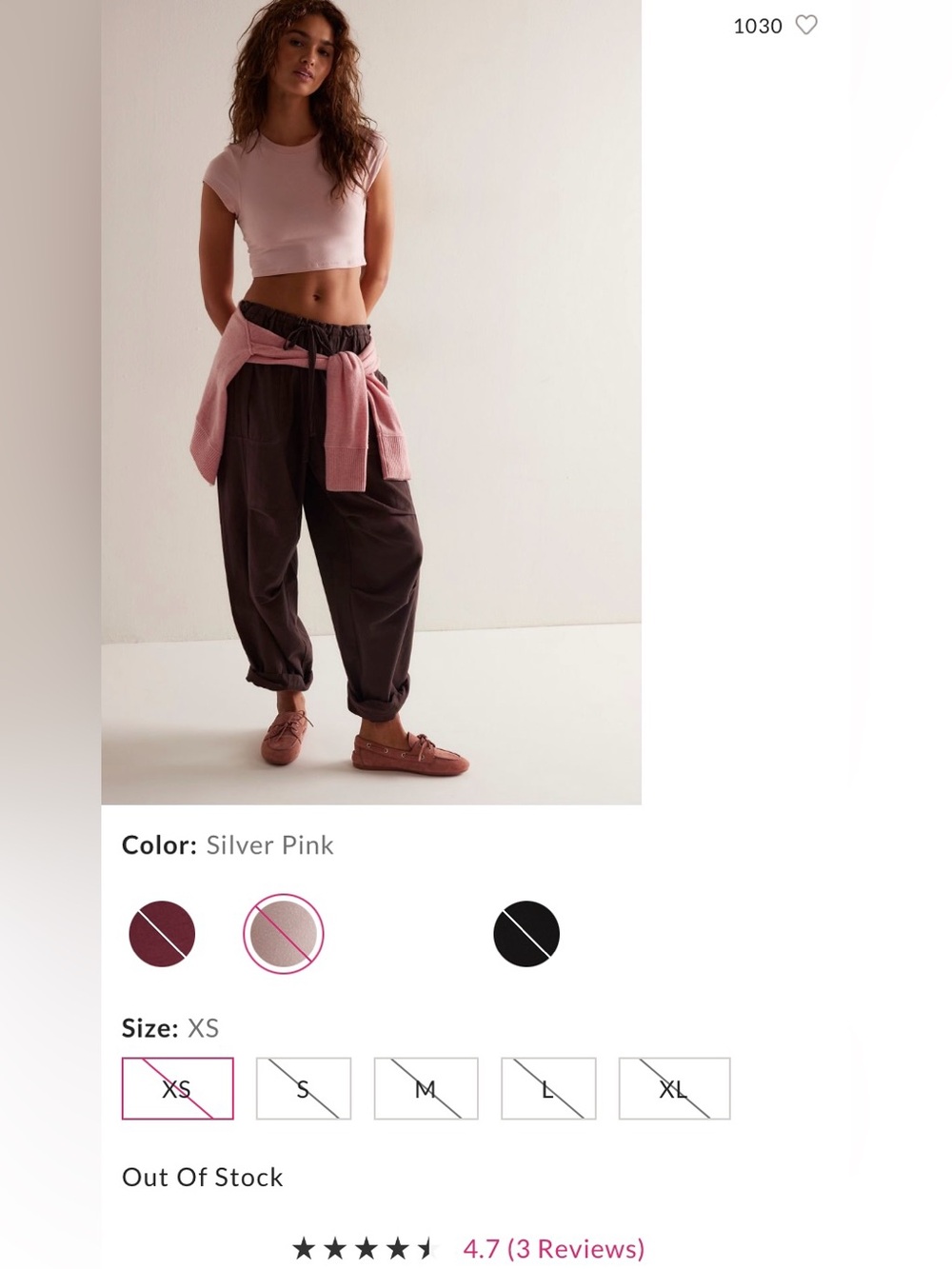Intimately by Free People ~ Just Friends Crop ~ XS ~ Color: Silver Pink ~ NWT** - Picture 2 of 14